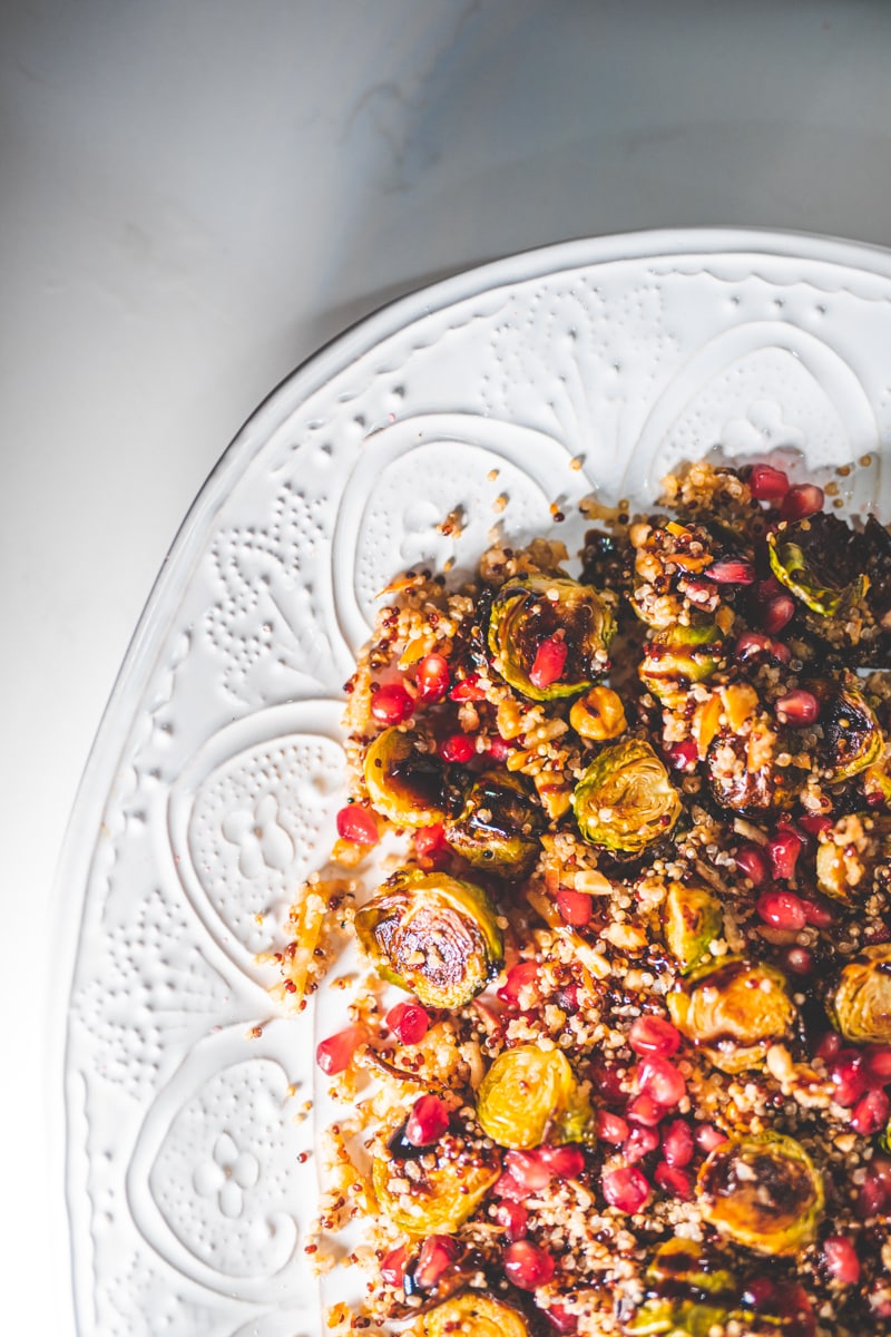 Maple Roasted Sprout Salad - Georgie Eats