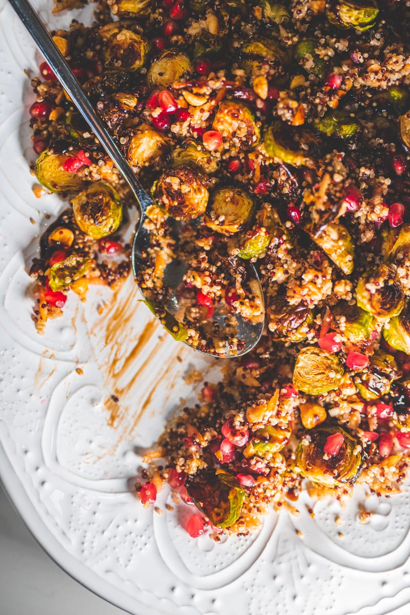 Maple Roasted Sprout Salad - Georgie Eats