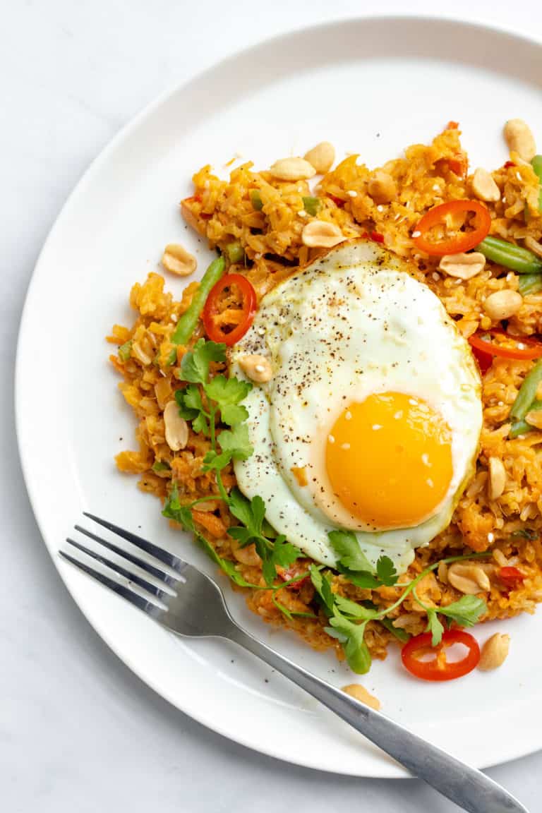 Brown Rice Nasi Goreng Recipe - Healthy & GF! Georgie Eats.