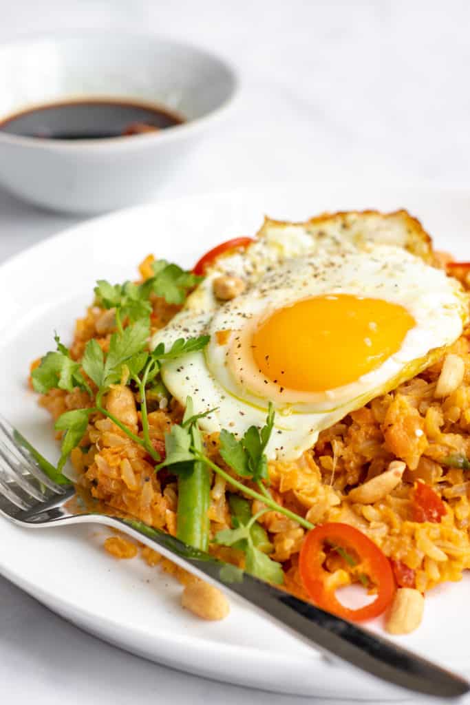 Brown Rice Nasi Goreng Recipe - Healthy & GF! Georgie Eats.