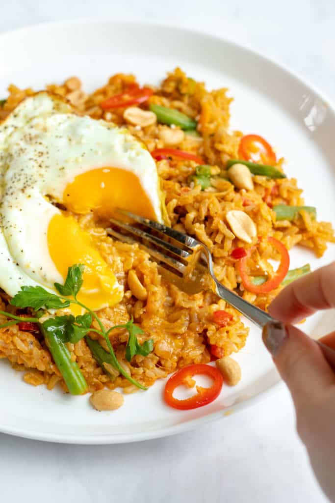 Brown Rice Nasi Goreng Recipe - Healthy & GF! Georgie Eats.