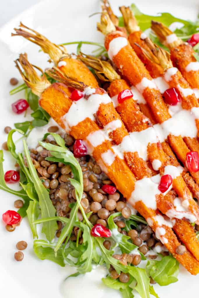 Spiced Carrot & Lentil Salad - Healthy, GF & Vegan! Georgie Eats.