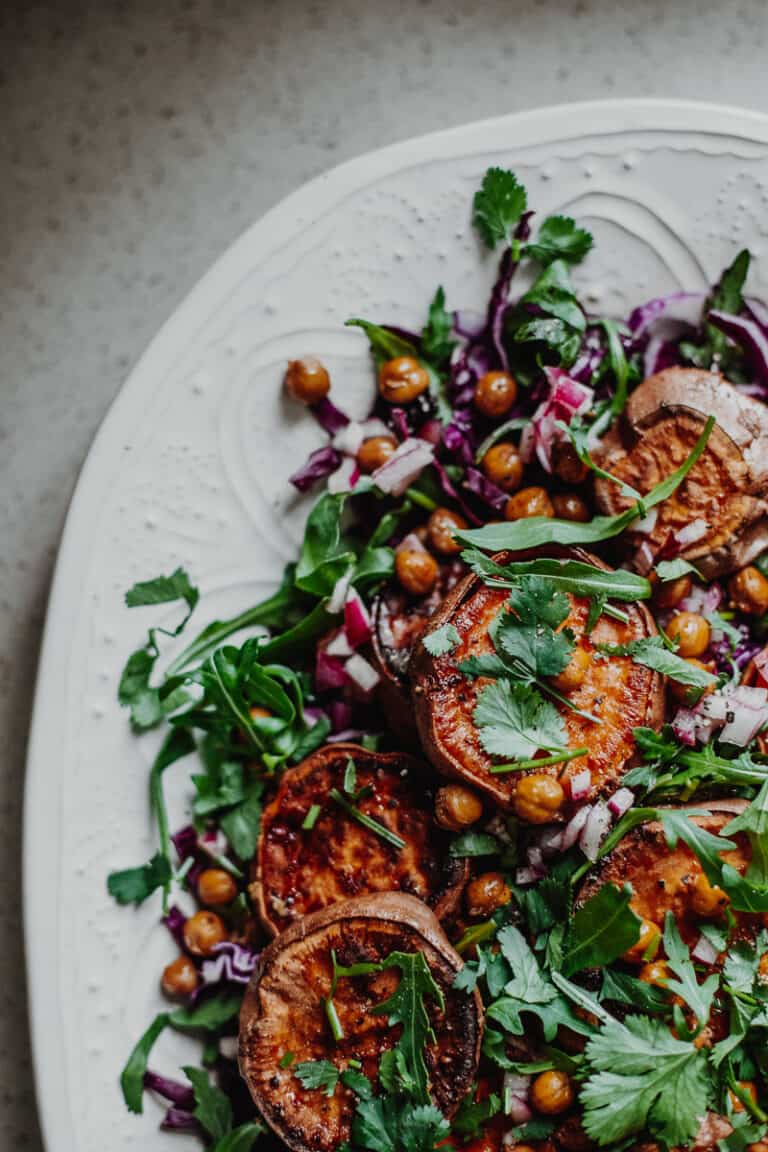 Black Rice & Sweet Potato Salad - Vegan, GF & Healthy! Georgie Eats.