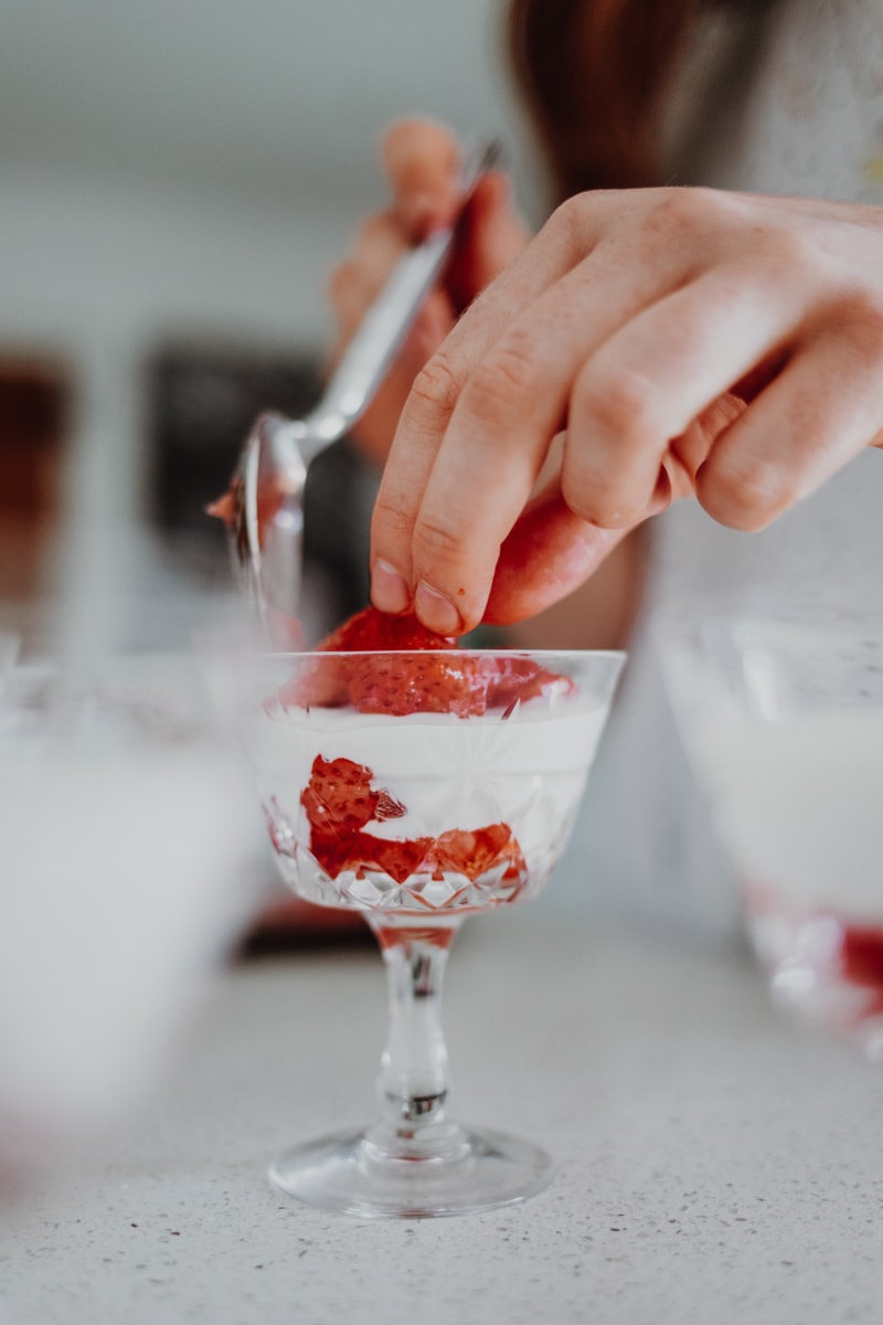 Strawberry & Elderflower Fools - Vegan, GF & Healthy! Georgie Eats.