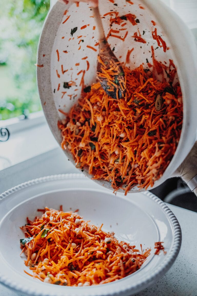 Moroccan Carrot & Chickpea Salad - Vegan, GF & Healthy! Georgie Eats.