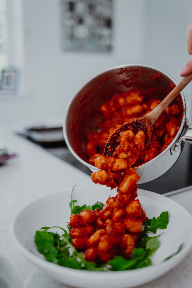 Serving up Sundried Tomato & Roasted Red Pepper Gnocchi I Georgie Eats