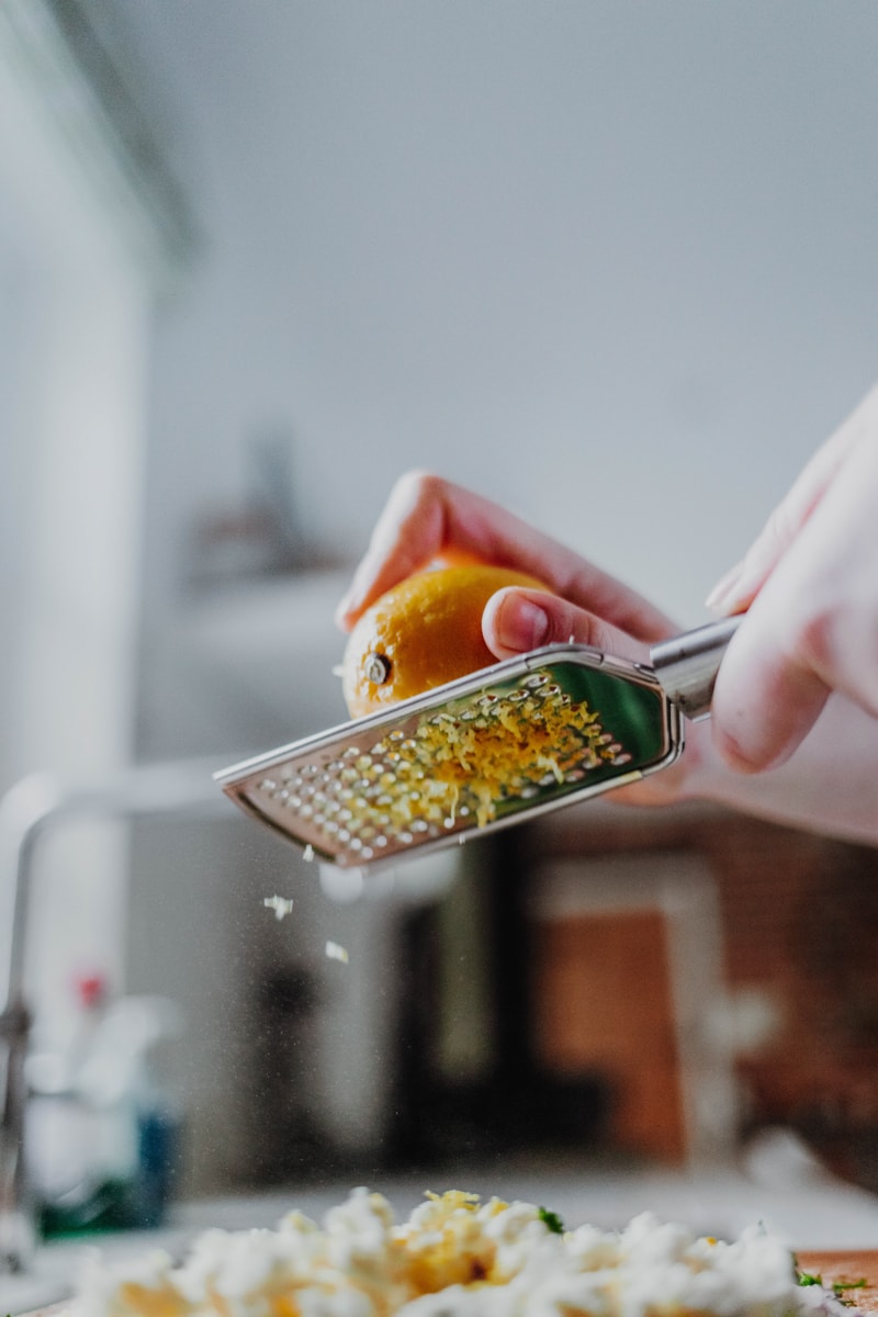 grating a lemon