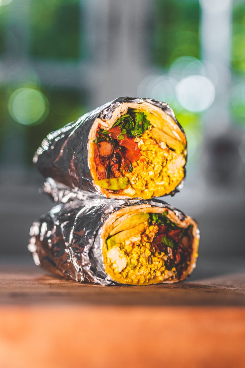 Scrambled Tofu Breakfast Burritos - Georgie Eats