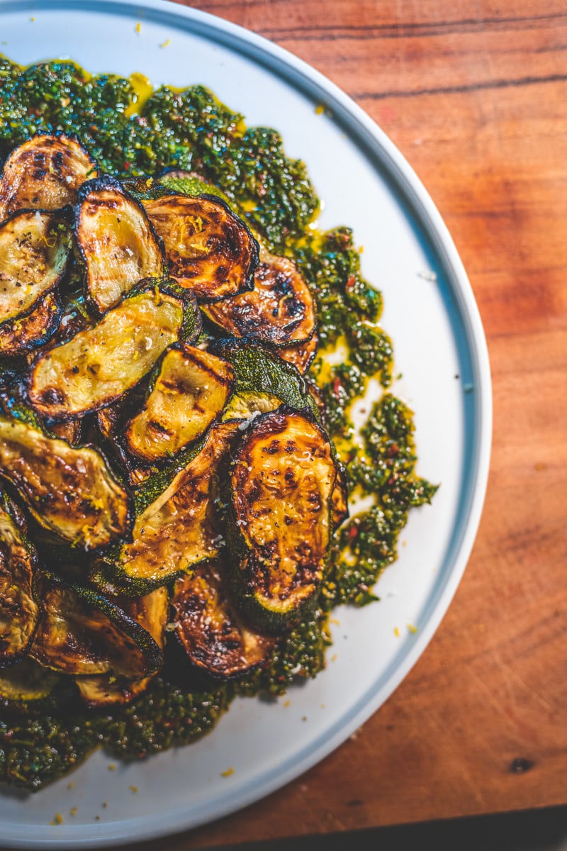 Chimichurri Courgettes - Georgie Eats