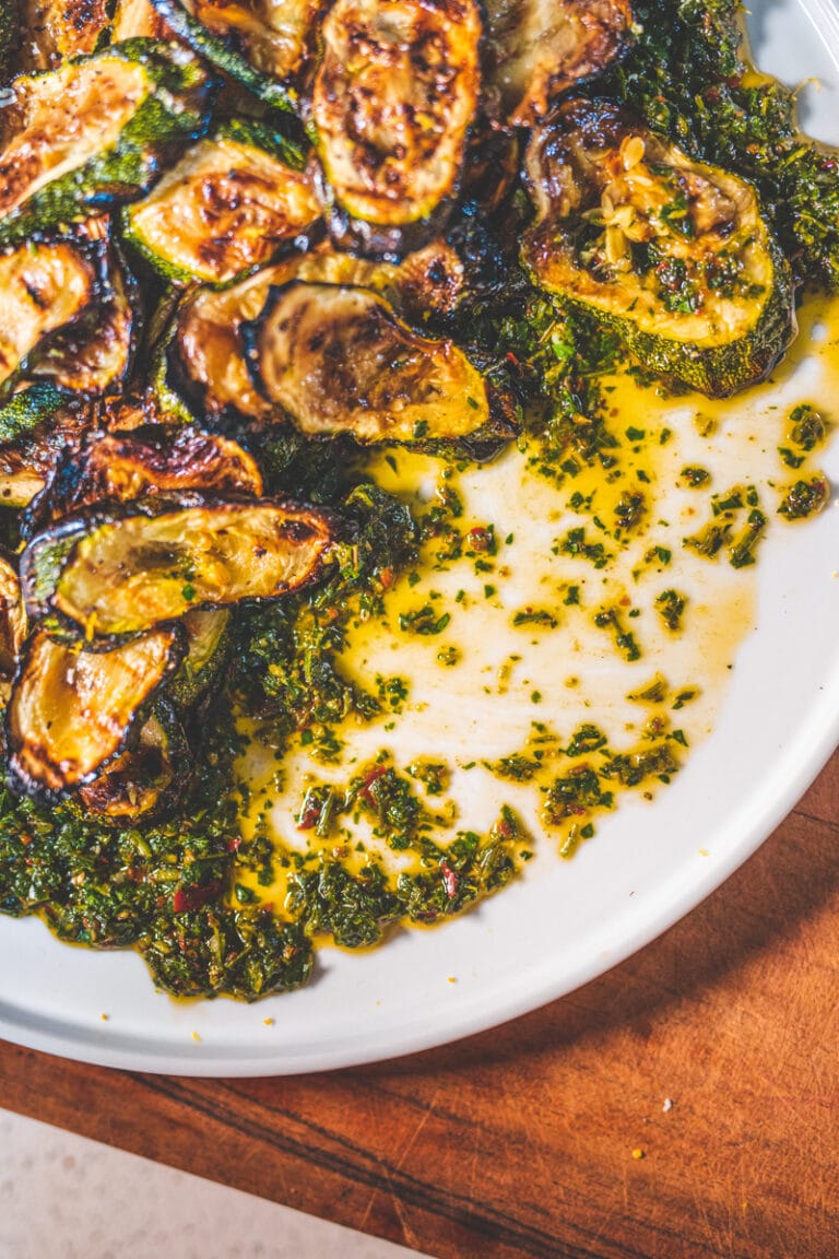 Chimichurri Courgettes - Georgie Eats