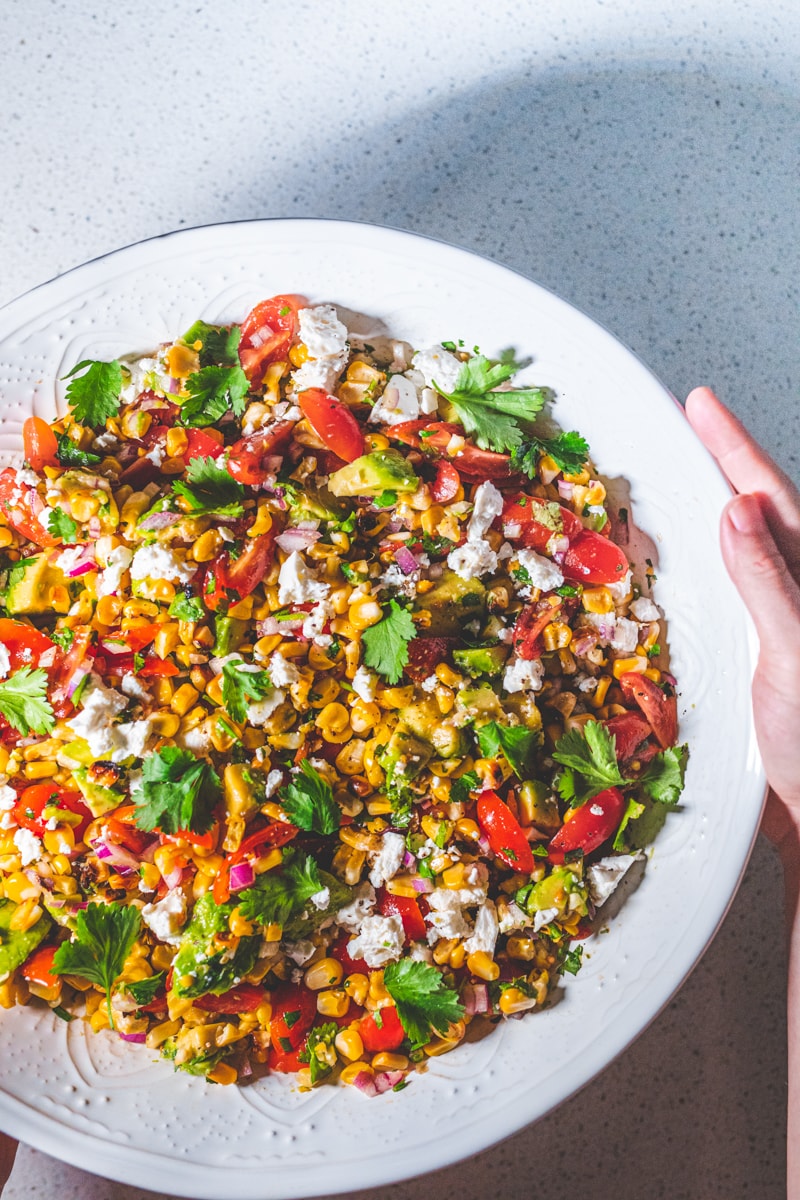 Charred Corn & Avocado Salad - Georgie Eats