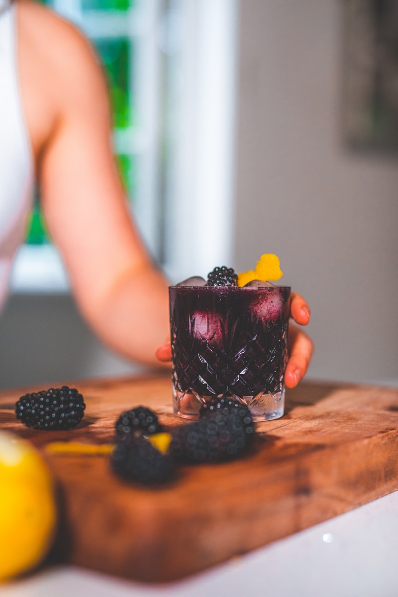 Fresh Bramble Cocktail - Georgie Eats