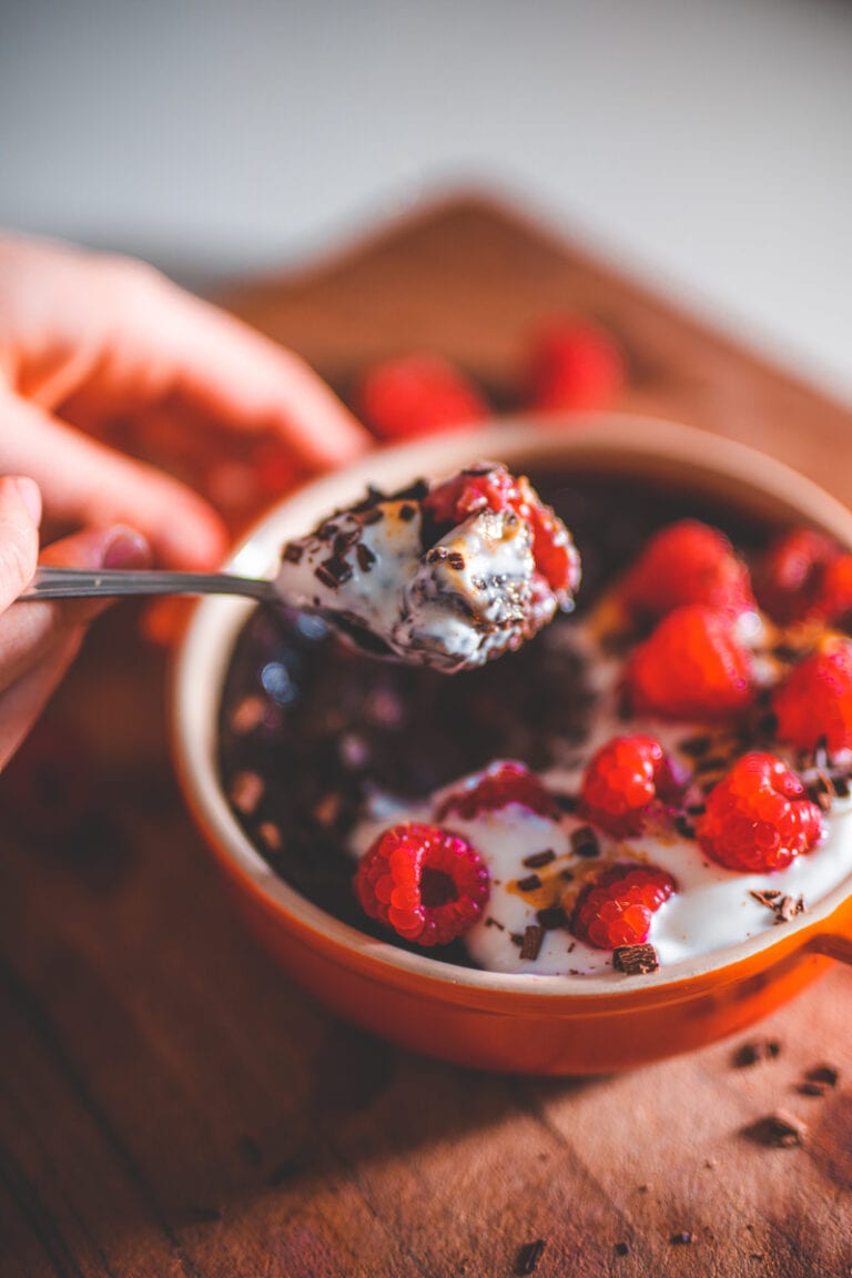 Chocolate Cake Baked Oats - Georgie Eats