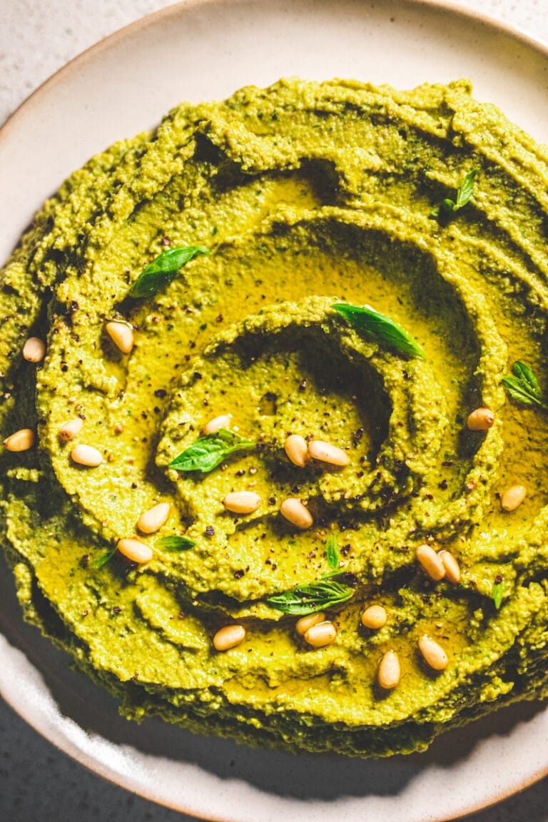 Pesto Hummus - Georgie Eats