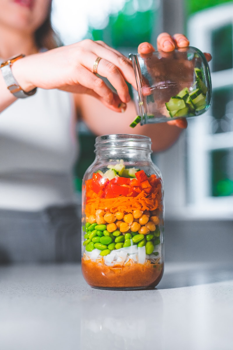 Making the Satay Noodle Jars - Georgie Eats
