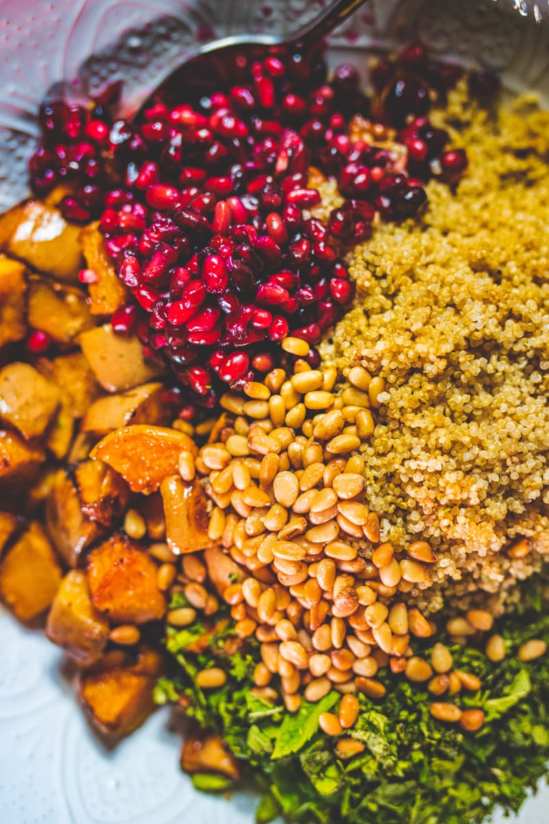 Ingredients for Butternut Squash & Pomegranate Salad - Georgie Eats