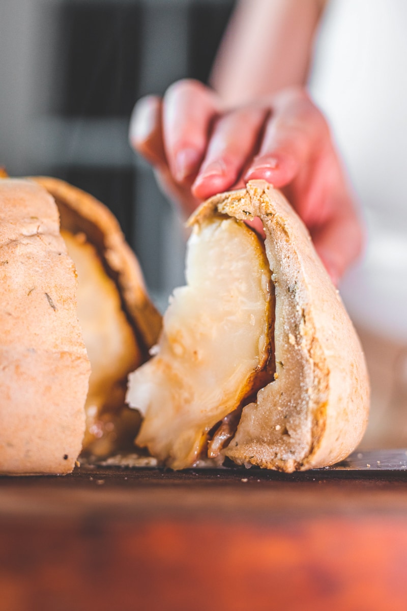 Close up of Salt-Baked Celeriac - Georgie Eats