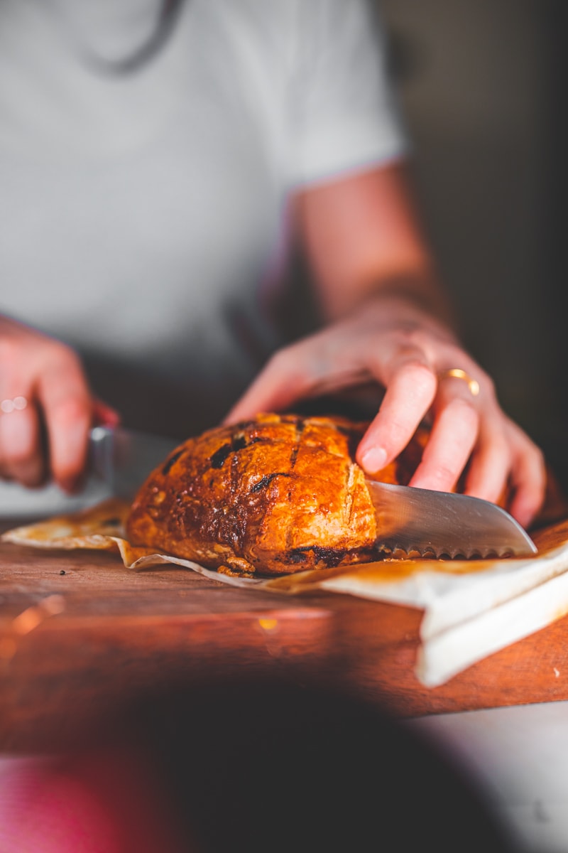 Cutting the Best Ever Mushroom Wellington - Georgie Eats
