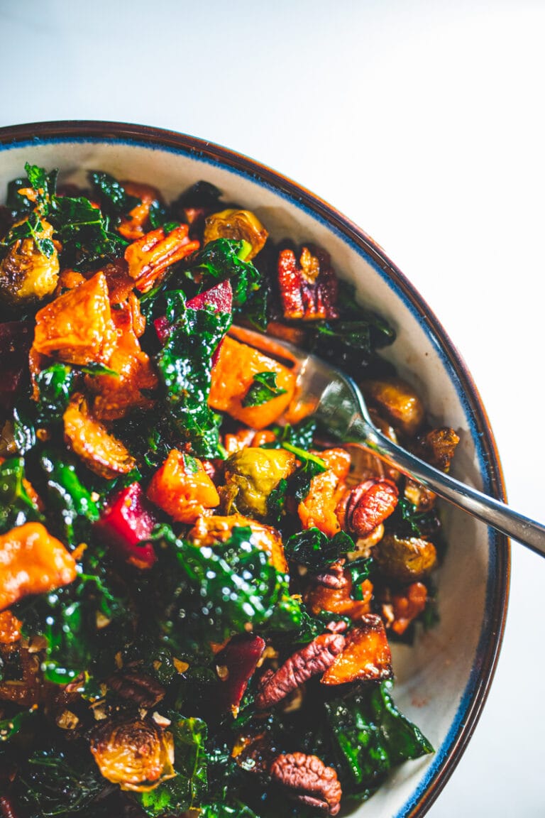 Amazing Roasted Winter Vegetable Salad - Georgie Eats