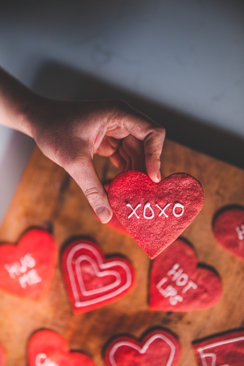 Love Heart Biscuits XOXO - Georgie Eats