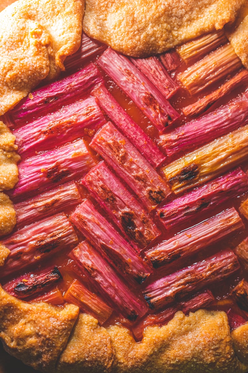 Forced Rhubarb Galette with Raspberry Jam - Georgie Eats