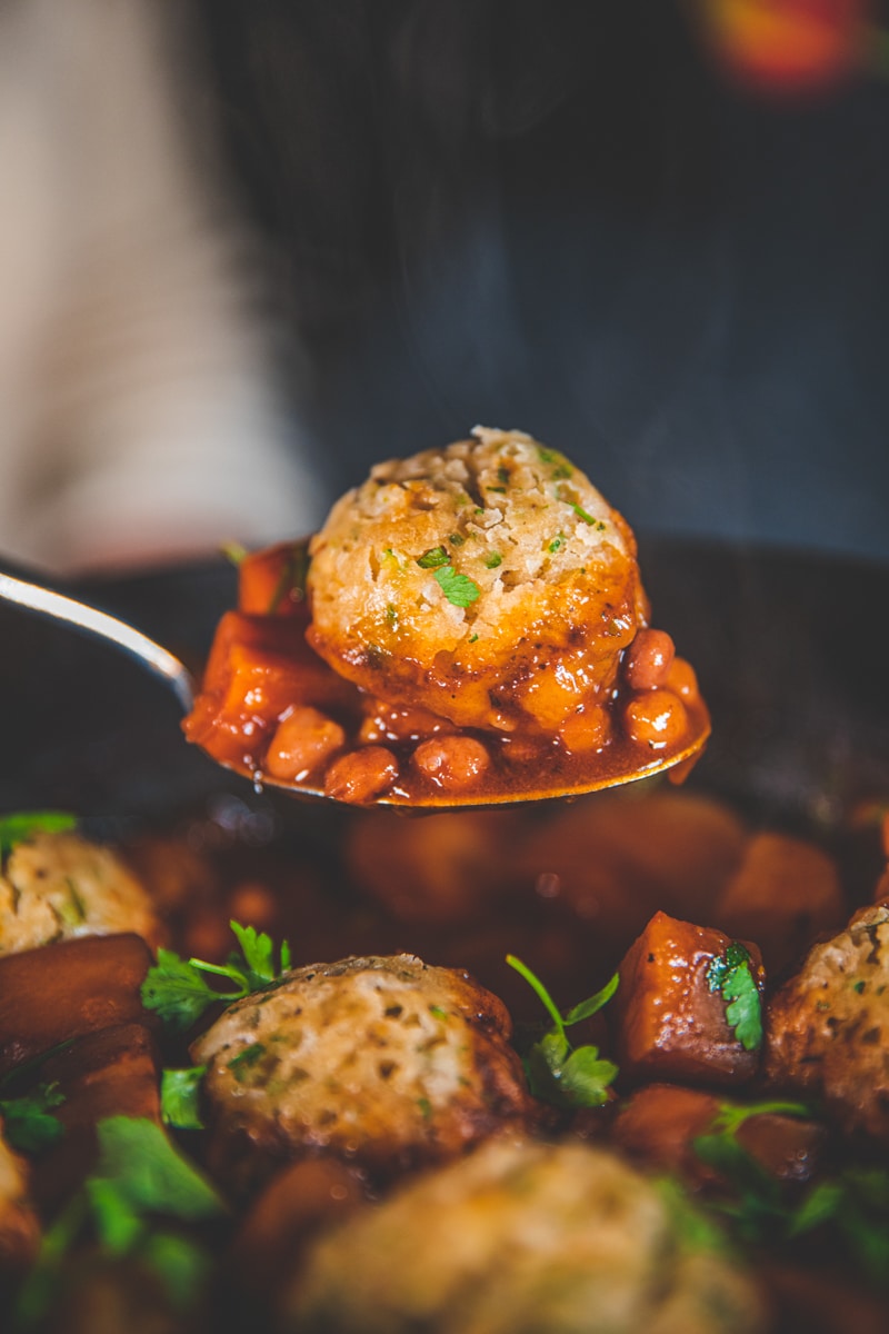 Root Vegetable Stew & Dumplings - Georgie Eats