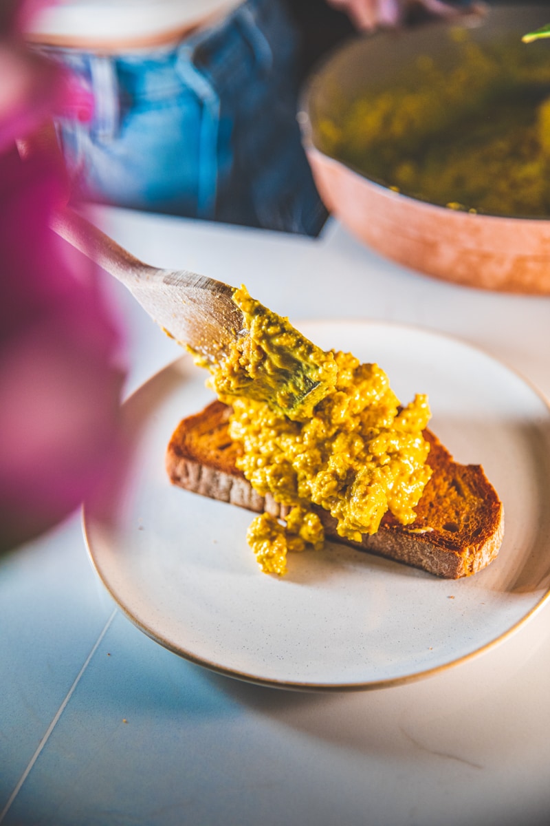 The Best Scrambled Tofu on Toast - Georgie Eats