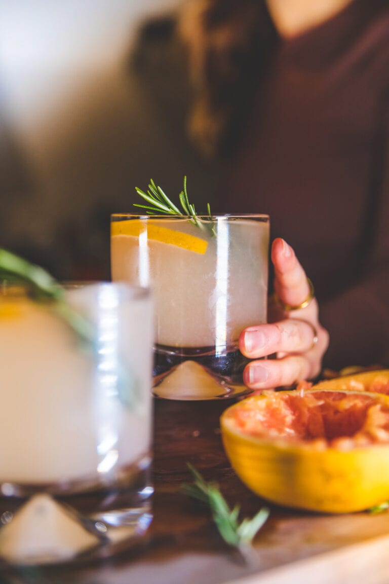 Greyhound Cocktail with Rosemary - Georgie Eats