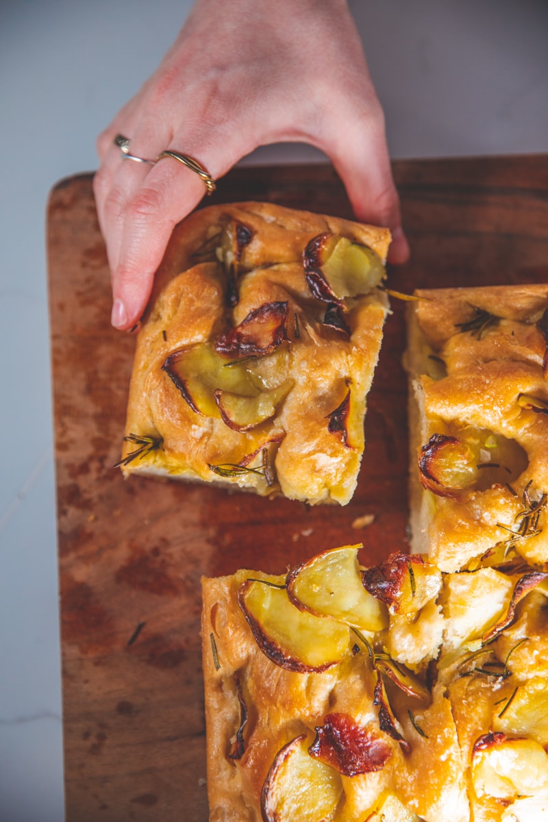 Potato & Rosemary Focaccia - Georgie Eats