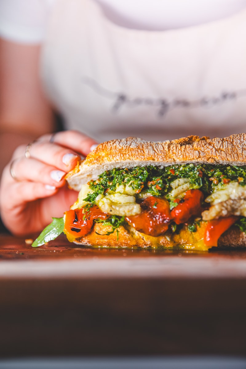 Burnt Aubergine Sandwich - Georgie Eats