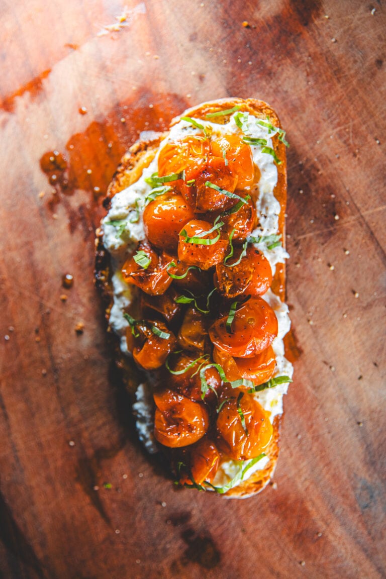 Tomato Confit Toast - Georgie Eats