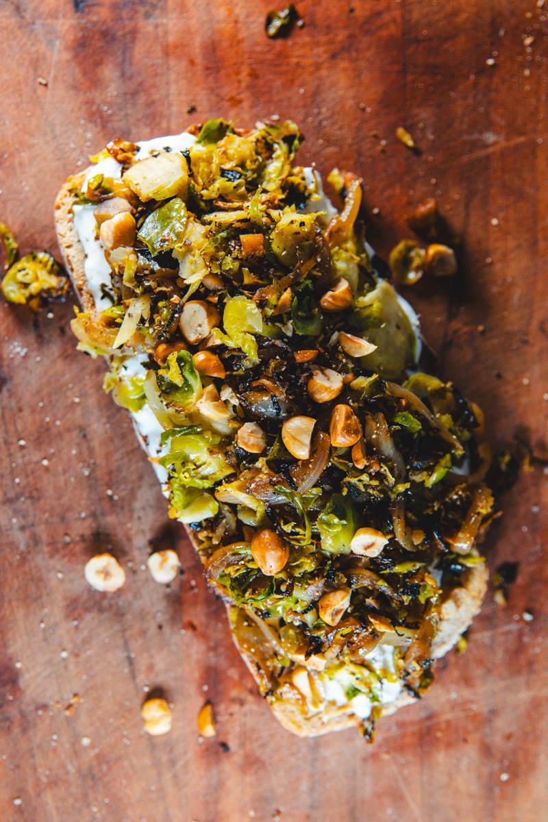 Sticky Onions & Sprouts On Toast - Georgie Eats