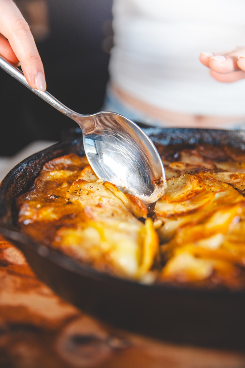 A spoonful of Creamy Mushroom Hotpot - Georgie Eats