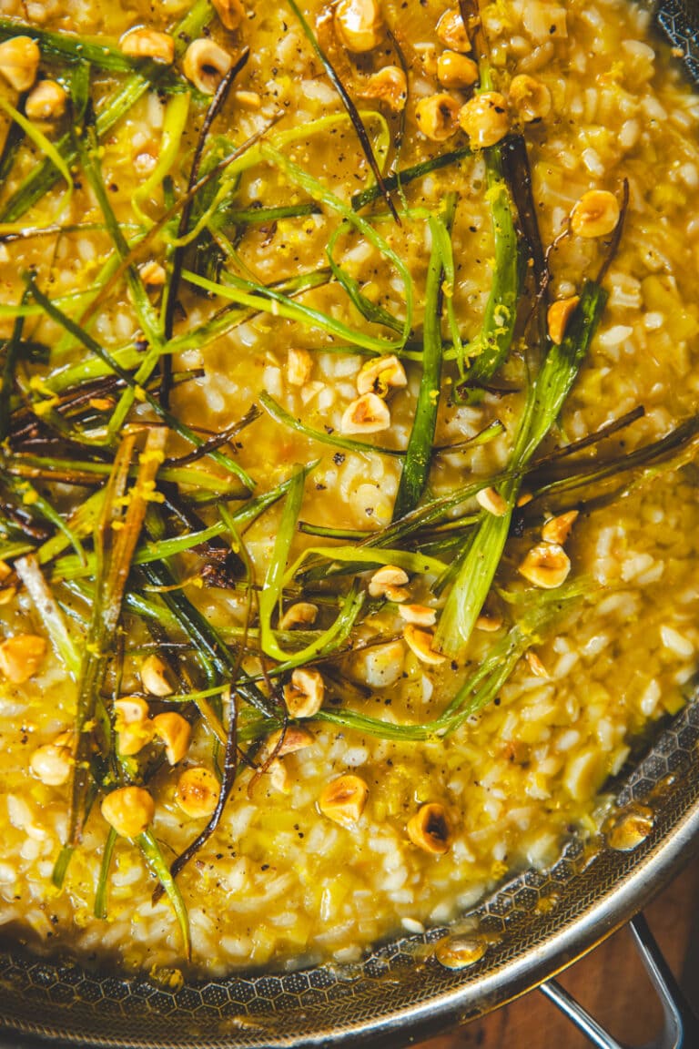 Whole Leek Risotto - Georgie Eats