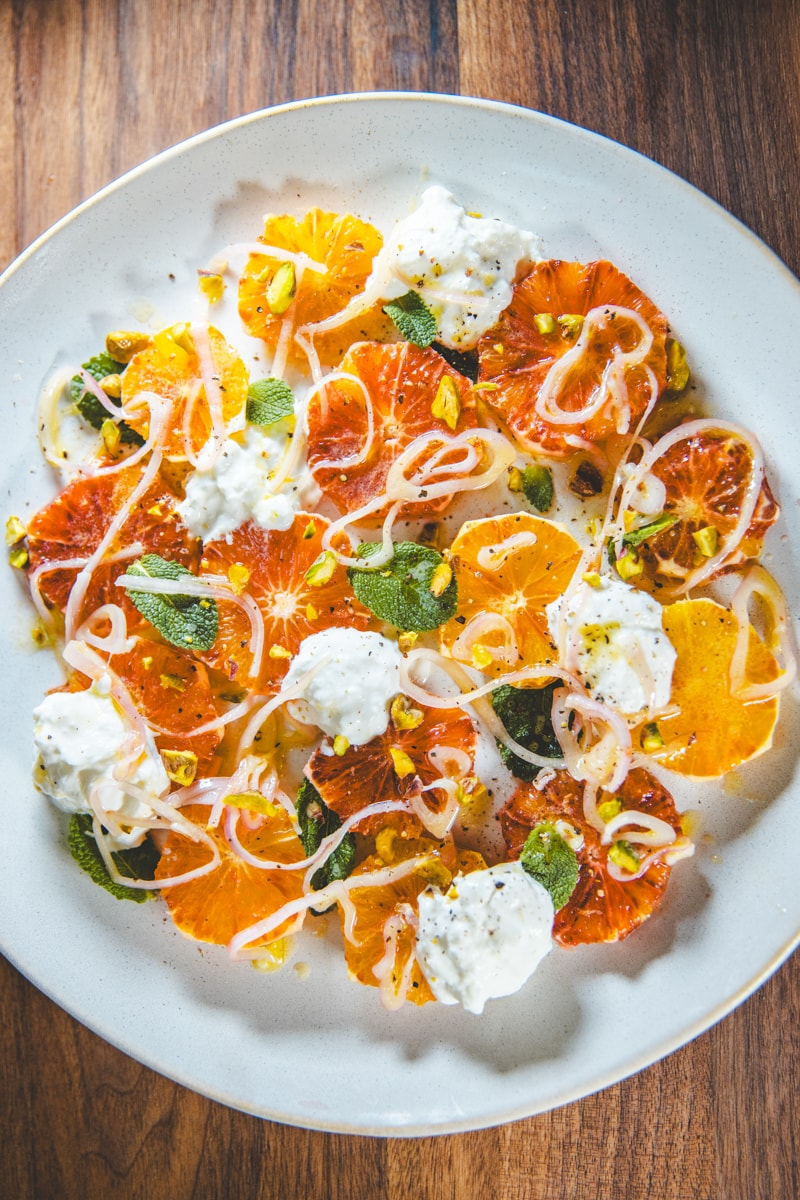 Blood Orange & Stracciatella Salad - Georgie Eats