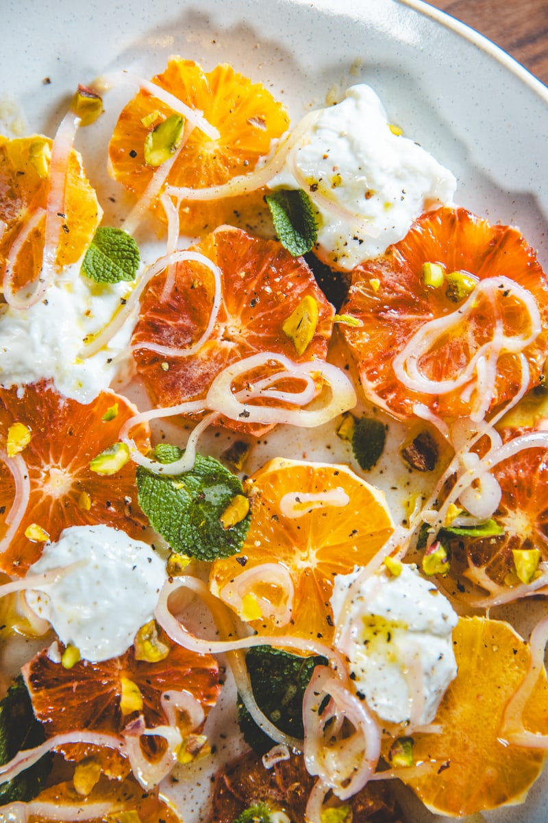 Blood Orange & Stracciatella Salad - Georgie Eats