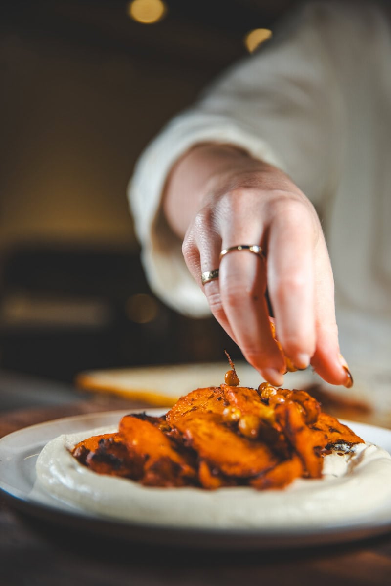 Harissa Carrots & Tofu Ricotta - Georgie Eats