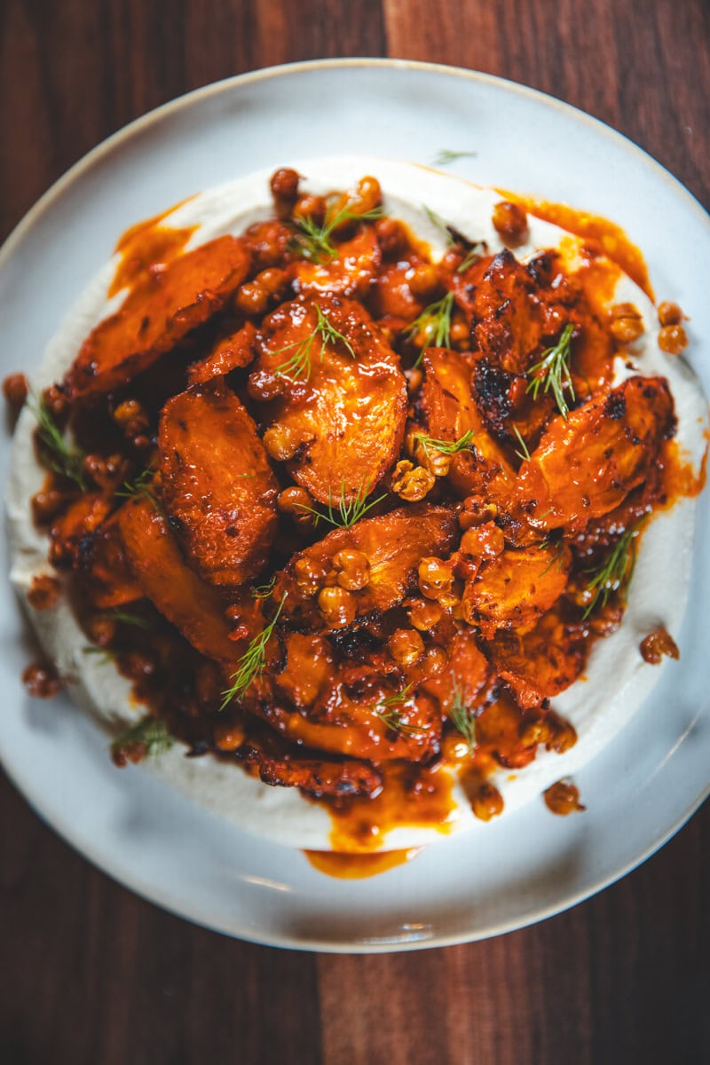 Harissa Carrots & Tofu Ricotta - Georgie Eats