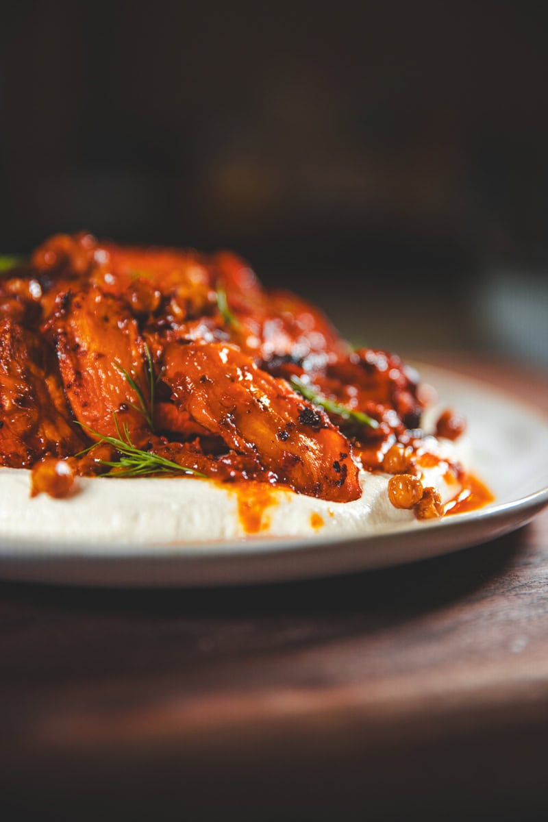Harissa Carrots & Tofu Ricotta - Georgie Eats