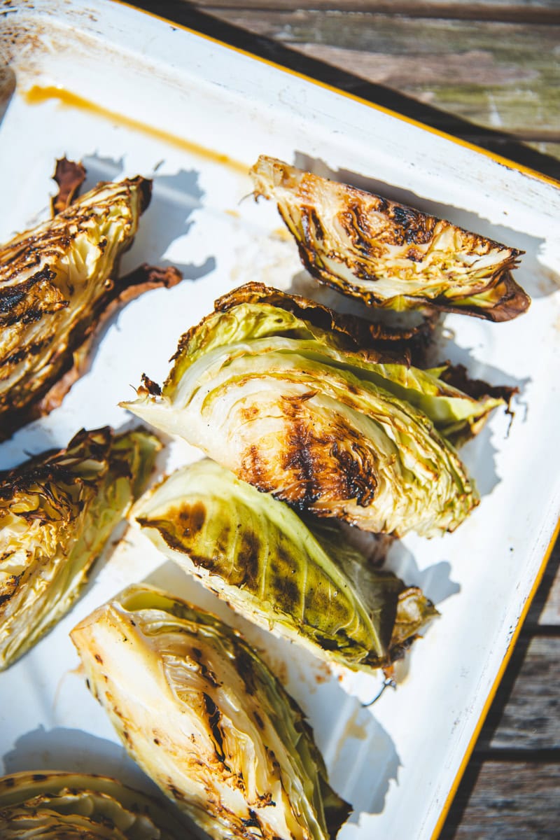 Griddled Hispi Cabbage - Georgie Eats