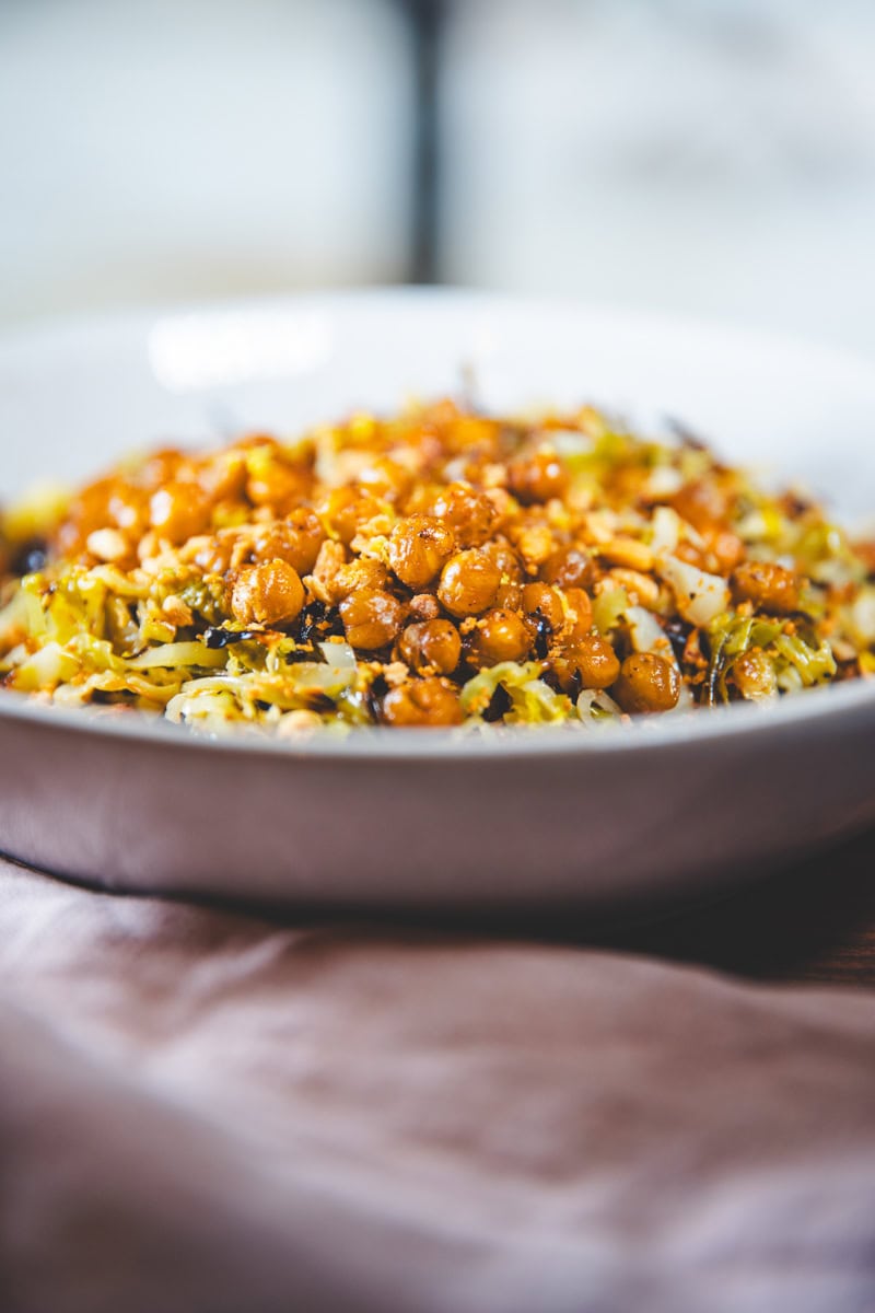 Shredded Hispi Cabbage & Charred Lemon Salad - Georgie Eats