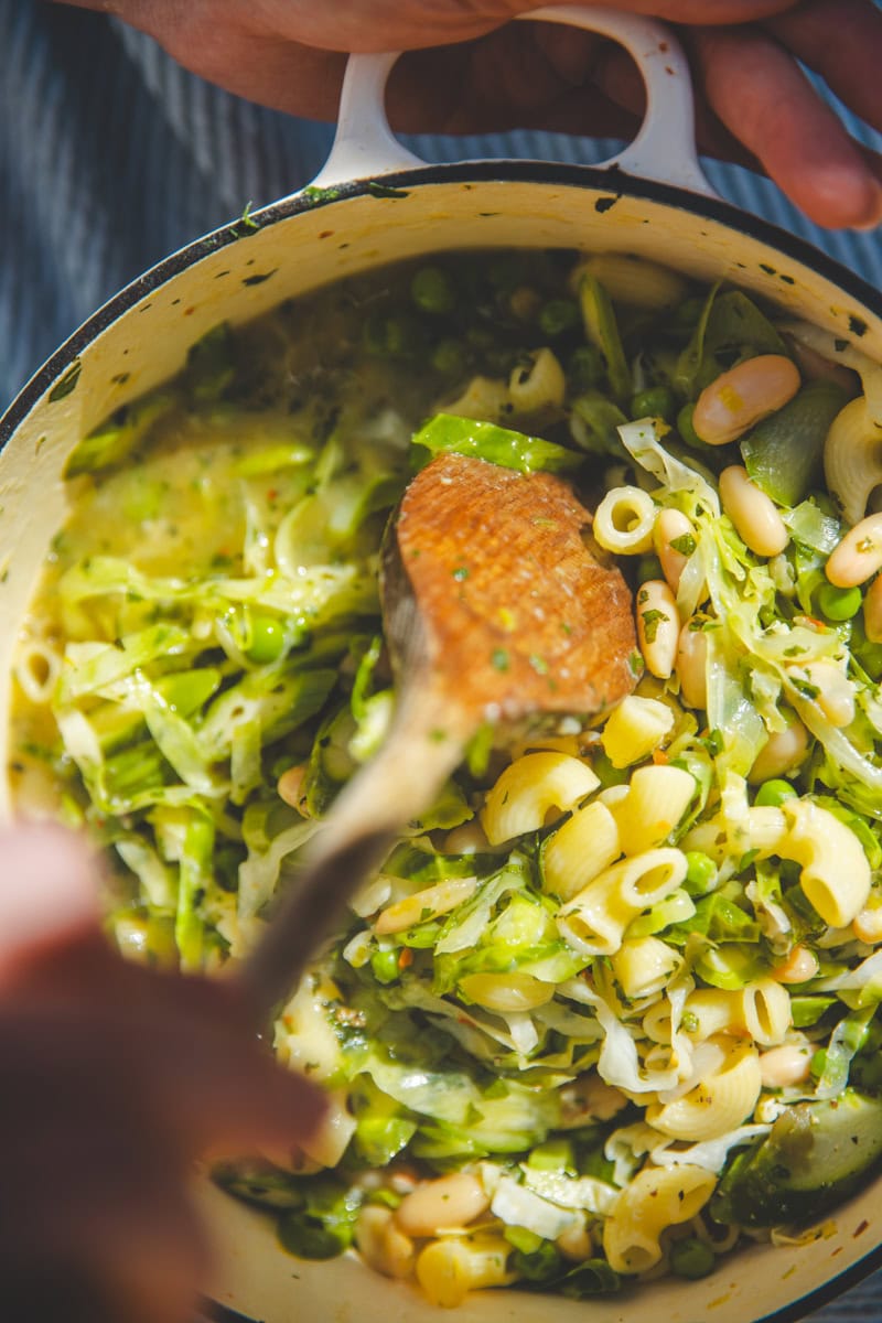 Spring Minestrone Soup - Georgie Eats