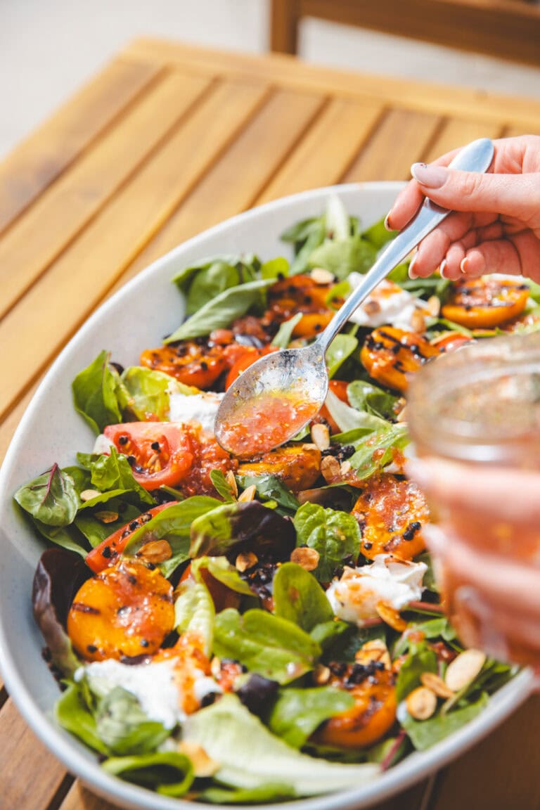 Griddled Apricot Salad - Georgie Eats