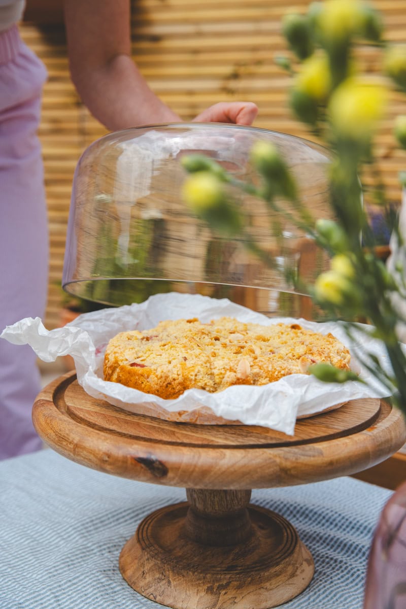 Apricot & Almond Crumble Cake - Georgie Eats