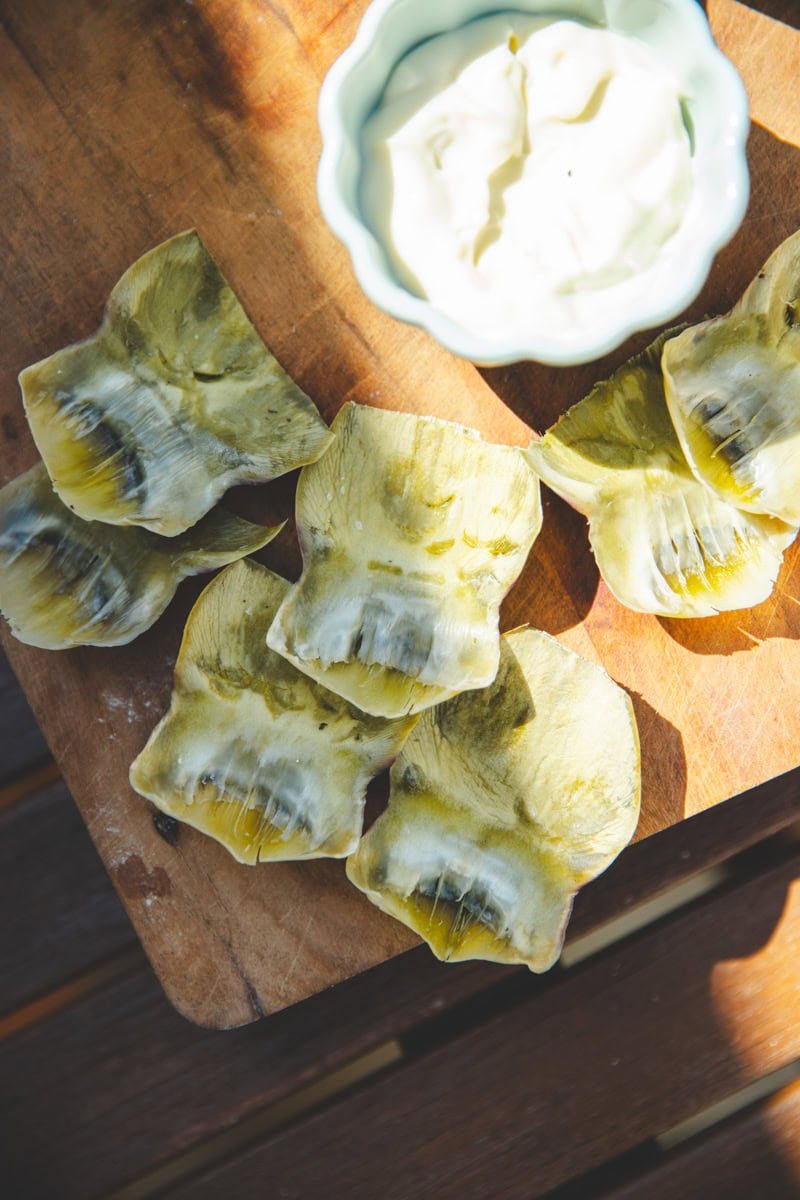 eaten artichoke petals - Georgie Eats