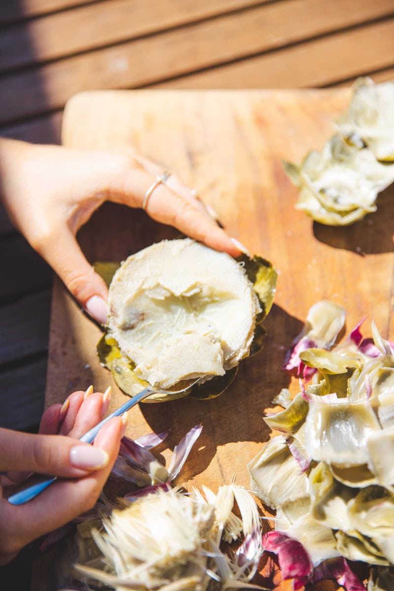 the globe artichoke heart - Georgie Eats