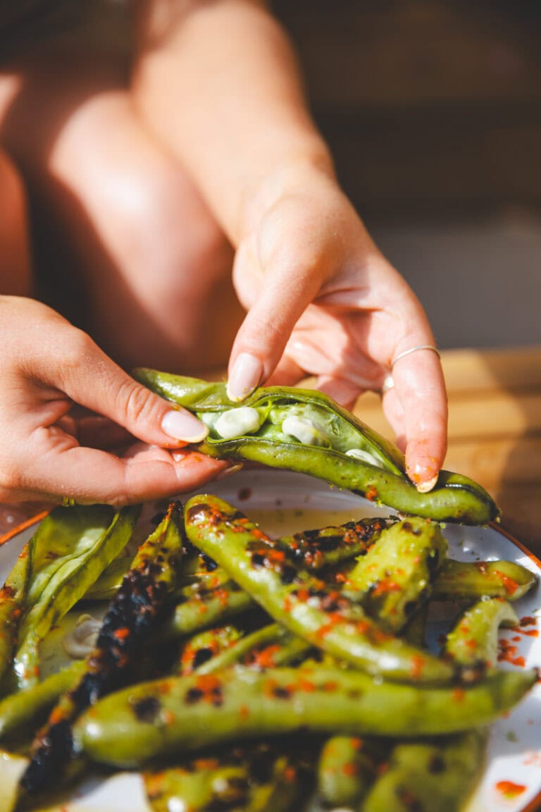 Chilli & Lime Broad Beans - Georgie Eats