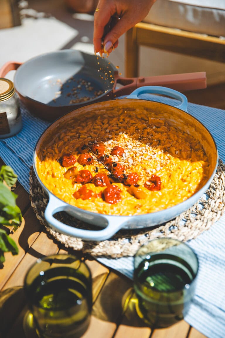 Roasted Tomato Orzotto - Georgie Eats