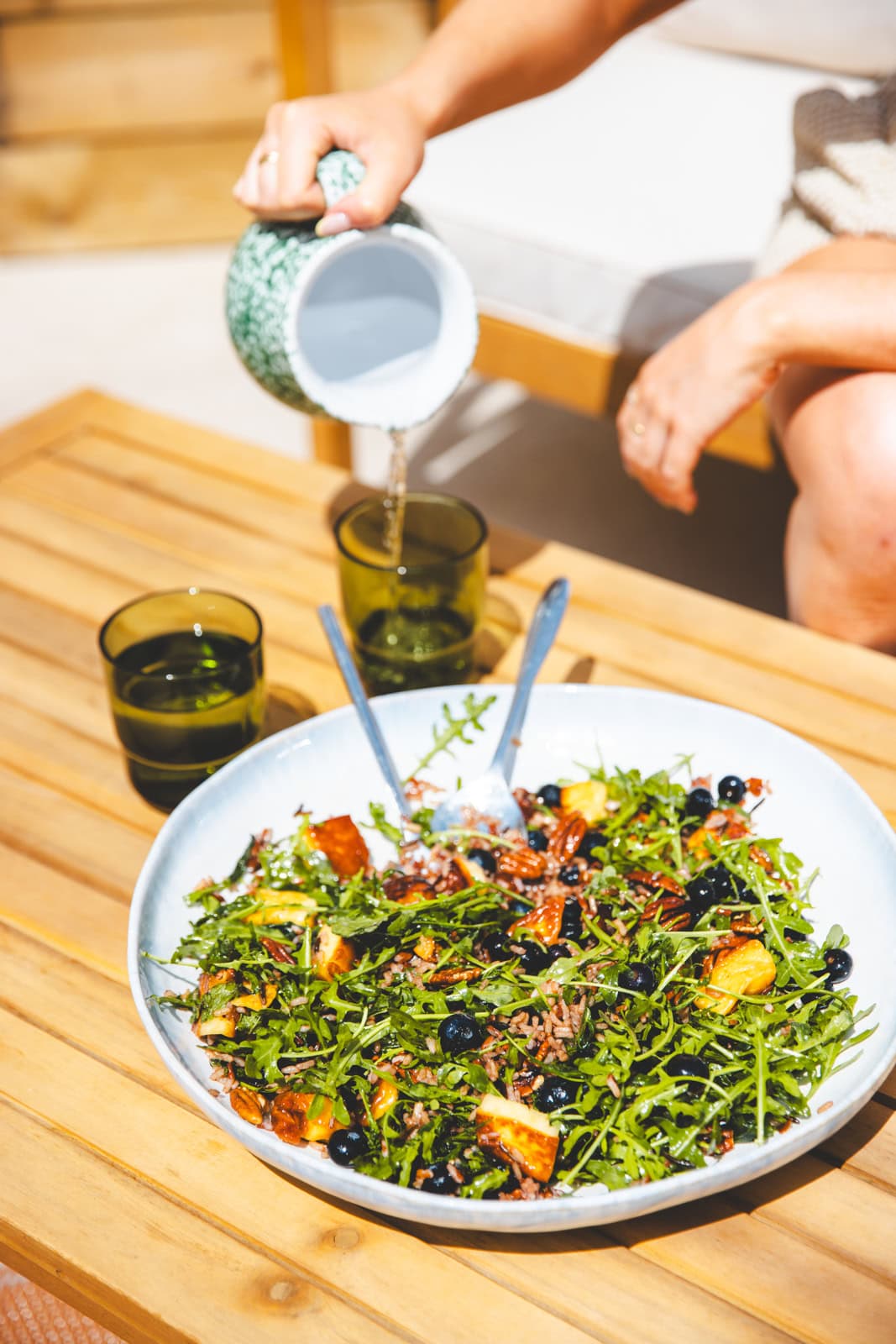 Blueberry, Halloumi & Pecan Salad I Georgie Eats