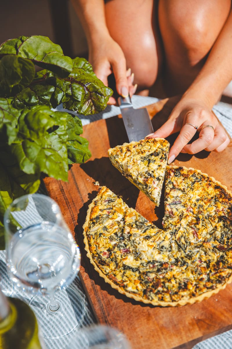 Swiss Chard Spanakopita Tart - Georgie Eats